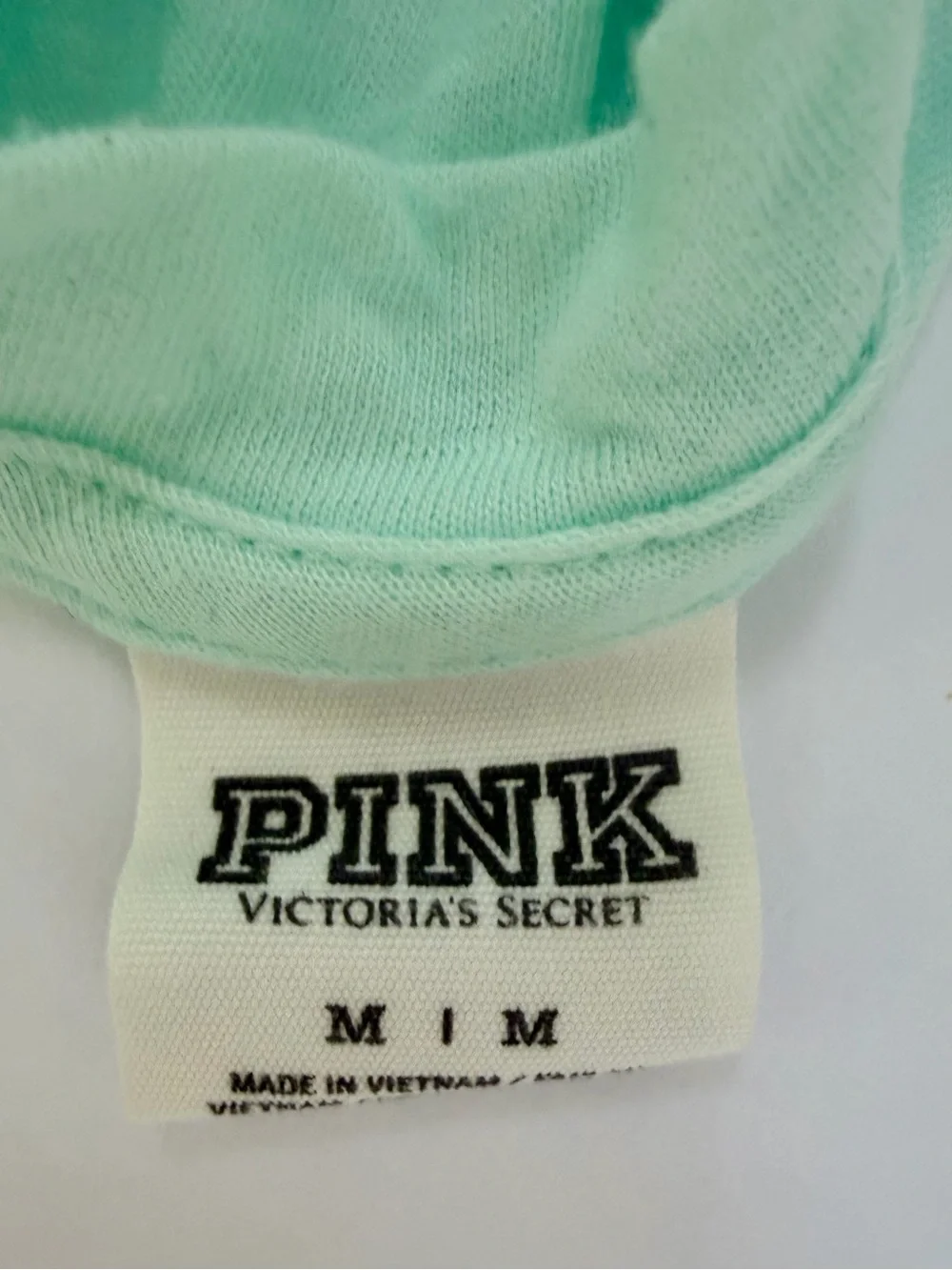 PINK Victoria's Secret Mint Sequin Long Sleeve Tee.